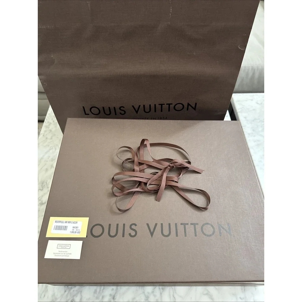 LOUIS VUITTON Empty Gift Box / Bag For Never Full W Original Price Tag 17x14x5